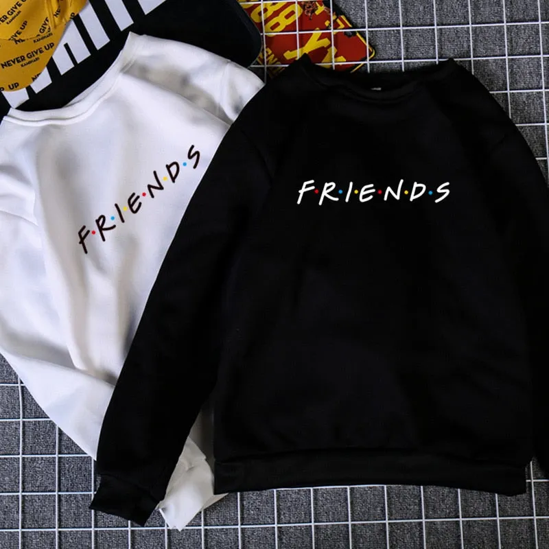 2020 NEW Fashion Womens Letters FRIENDS Print Long Sleeve Hoodie Sweatshirt Ladies Slouch Pullover Jumper Tops 5 Colors S M L XL