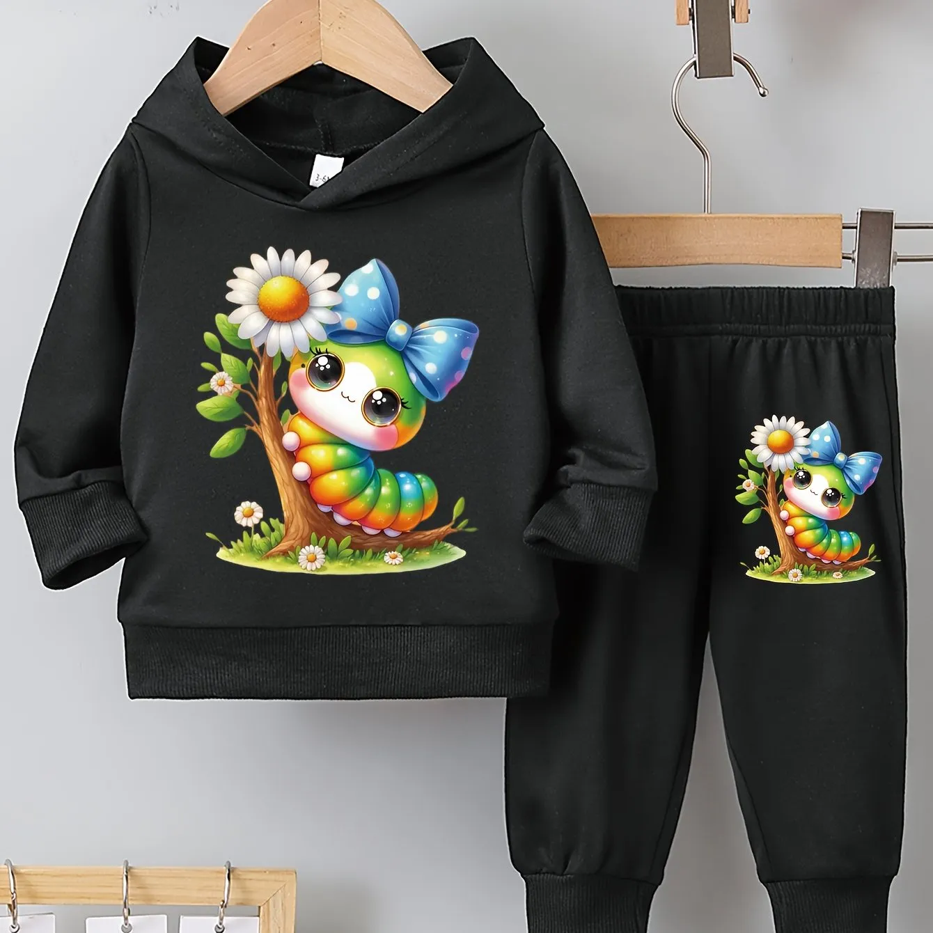 2pcs Set for Baby Girls: Casual Hoodie and Versatile Comfortable Sports Pants, Suitable for Daily and Outdoor Wear, Girls' Sports Suit and Hoodie, Perfect for Outdoor