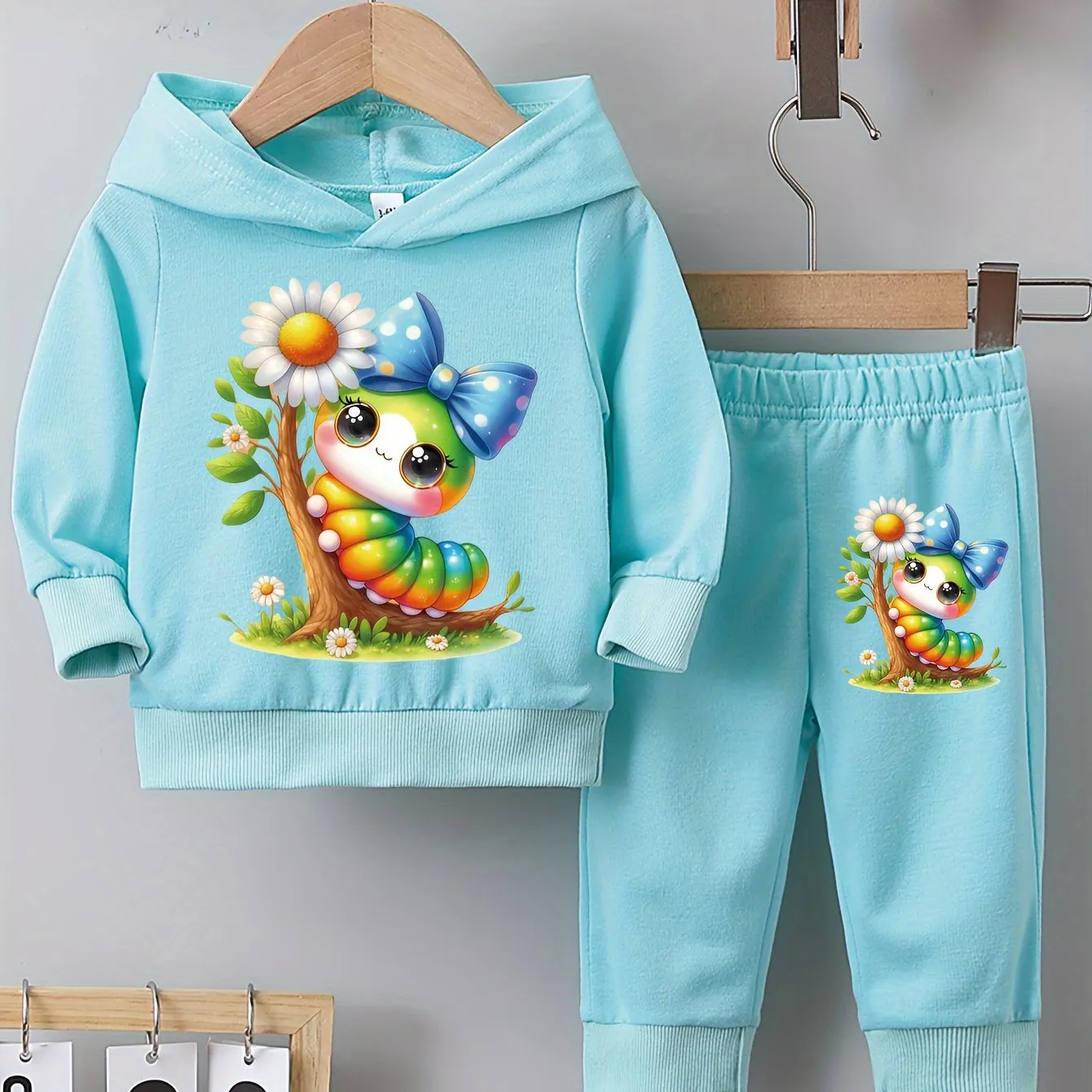 2pcs Set for Baby Girls: Casual Hoodie and Versatile Comfortable Sports Pants, Suitable for Daily and Outdoor Wear, Girls' Sports Suit and Hoodie, Perfect for Outdoor