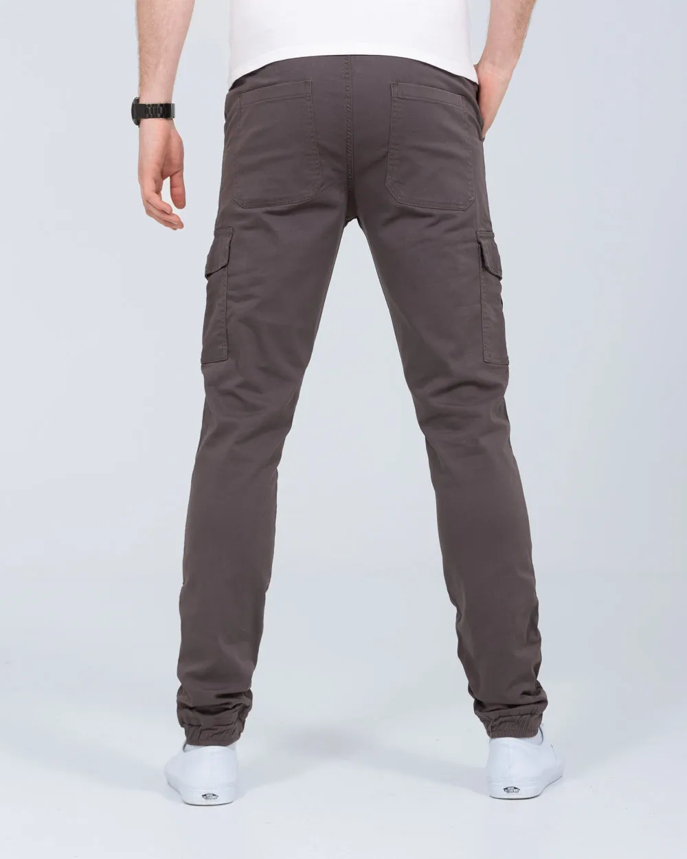 2t Dean Slim Fit Tall Stretch Cargo Trousers (slate grey)