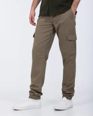 2t Fabio Regular Fit Tall Stretch Cargo Trousers (taupe)