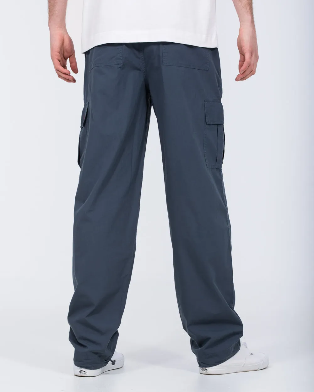 2t Reuben Tall Lightweight Oversized Cargo Trousers (blue)