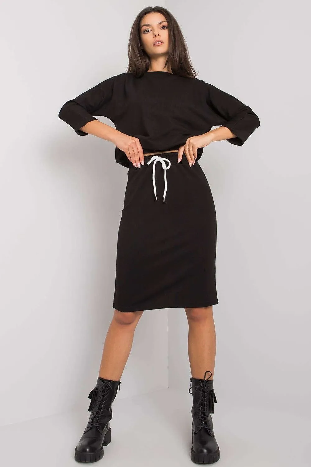 3/4 sleeves blouse and skirt set