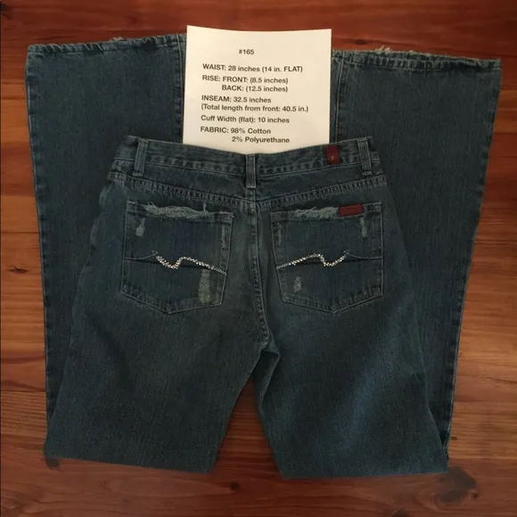 7 For All Mankind Jeans Sz 30 Wide Flare
