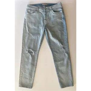 7 For All Mankind Josefina Feminine Boyfriend Jeans Skinny 31 Button Fly