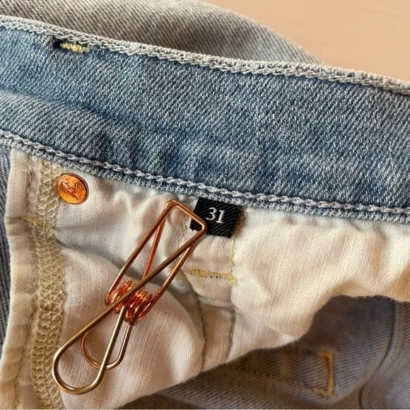 7 For All Mankind Josefina Feminine Boyfriend Jeans Skinny 31 Button Fly