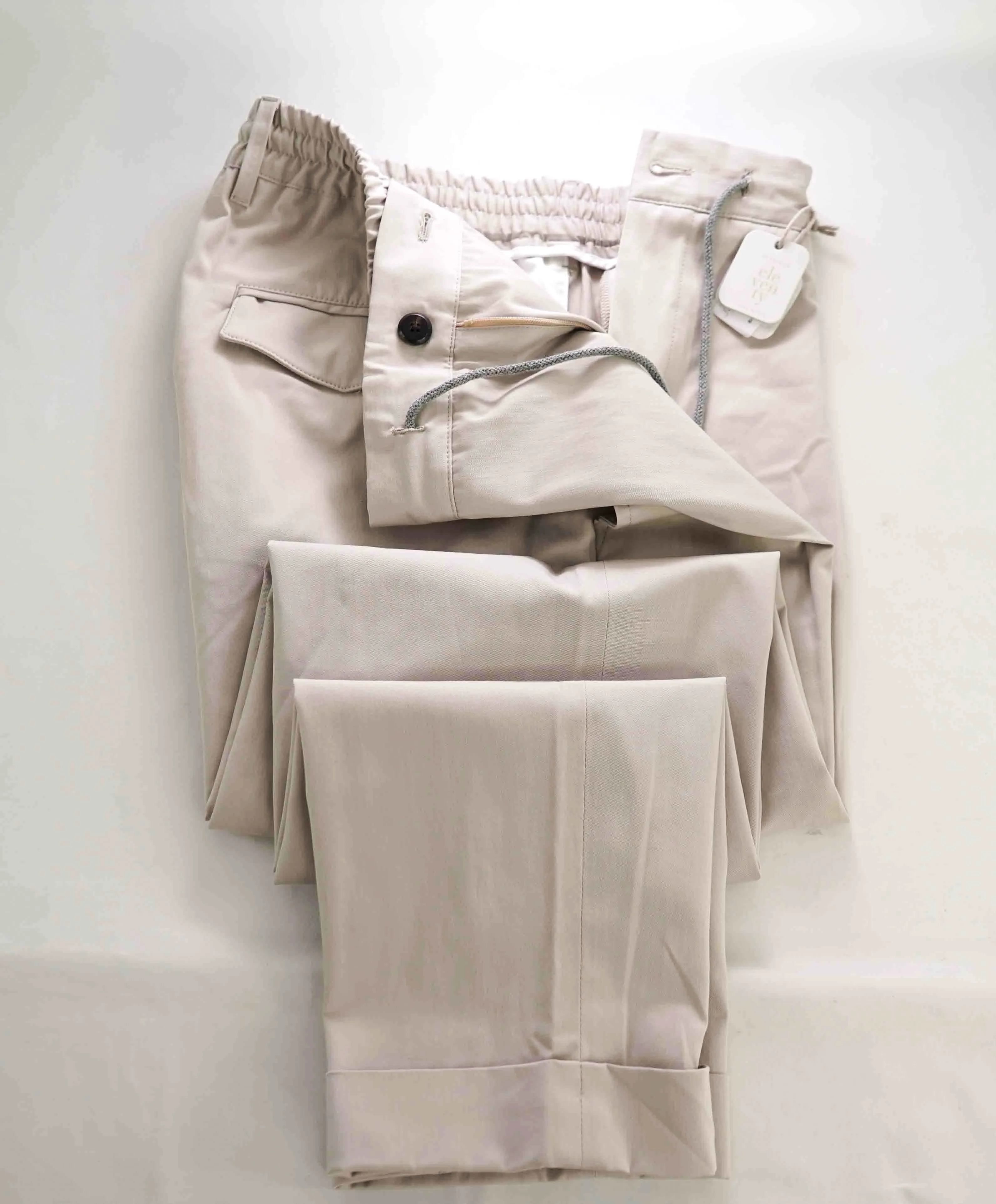 $745 ELEVENTY - GABARDINE / Silk Blend CUFFED Jogger Sweat Pants - 33