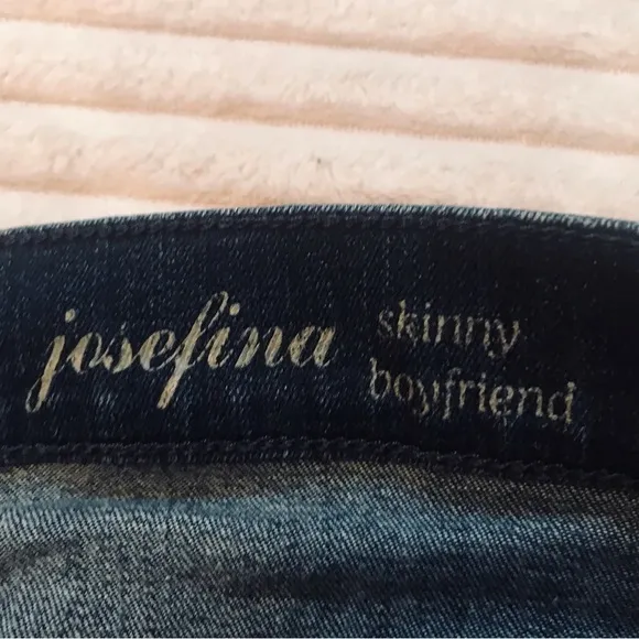 7FAM 7 For All Mankind Distressed Josefina Skinny Boyfriend Jeans Women’s 25 0