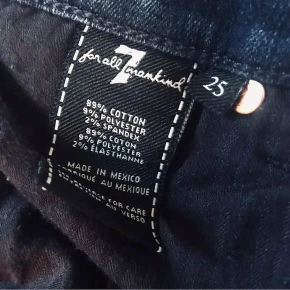 7FAM 7 For All Mankind Distressed Josefina Skinny Boyfriend Jeans Women’s 25 0