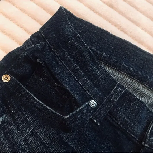 7FAM 7 For All Mankind Distressed Josefina Skinny Boyfriend Jeans Women’s 25 0