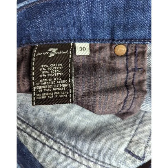 7FAMK Stud Embellished Roxanne Jeans 30