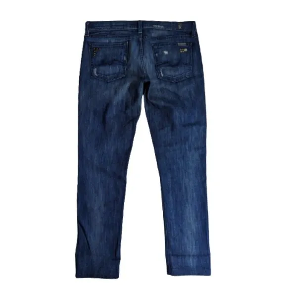 7FAMK Stud Embellished Roxanne Jeans 30