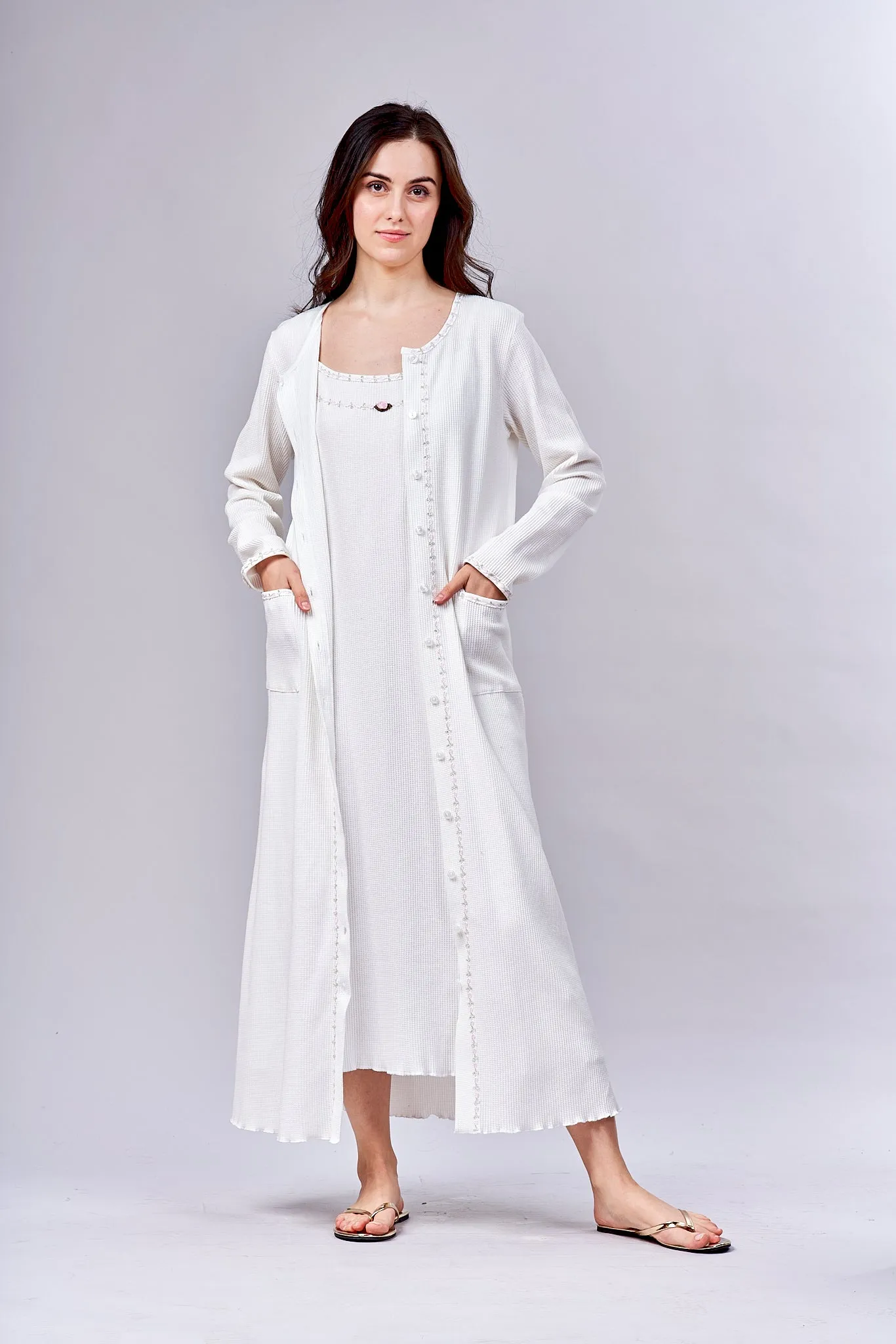 8504 Long gown with spaghetti straps