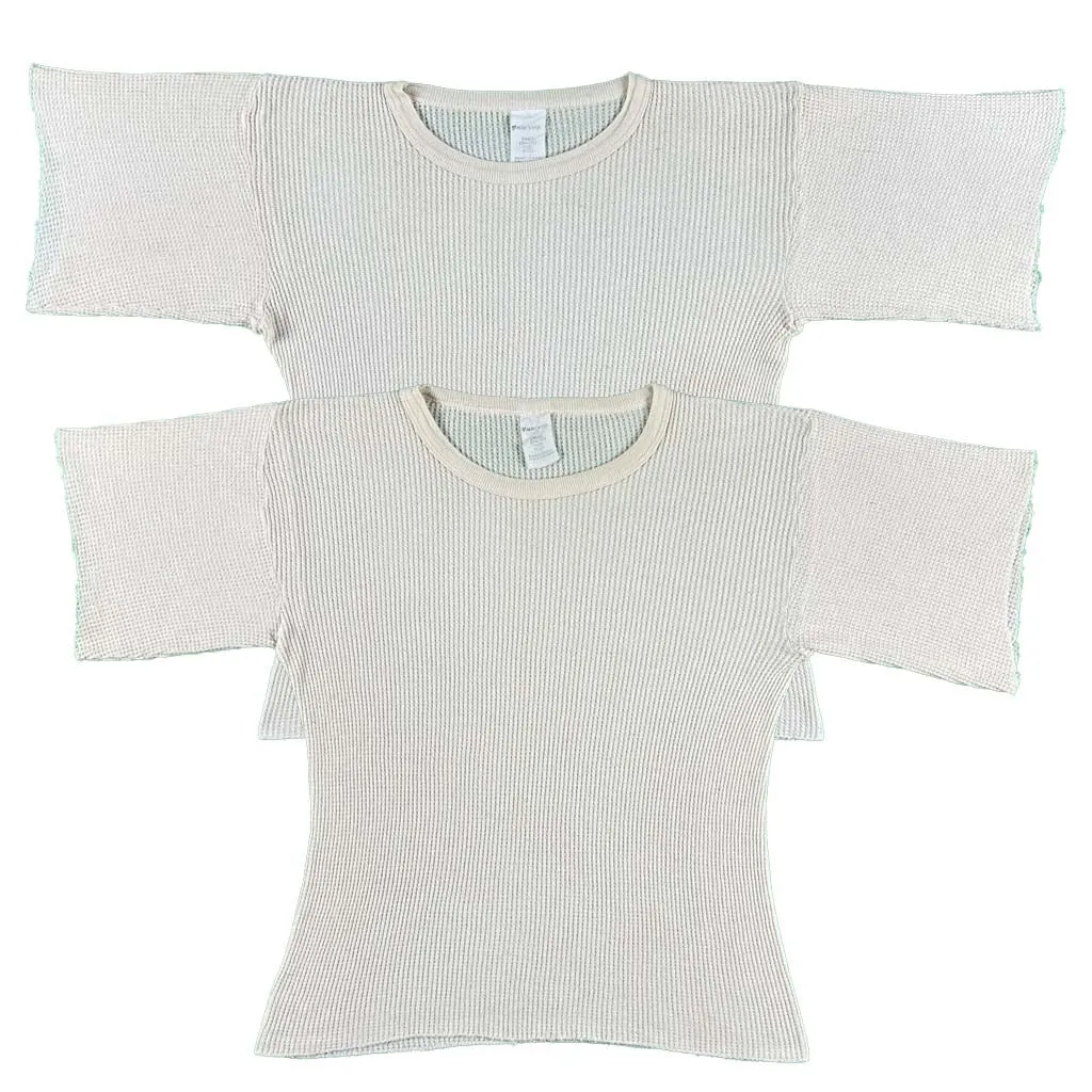 90s Short Sleeve Waffle Knit Thermals- 2 IN STOCK