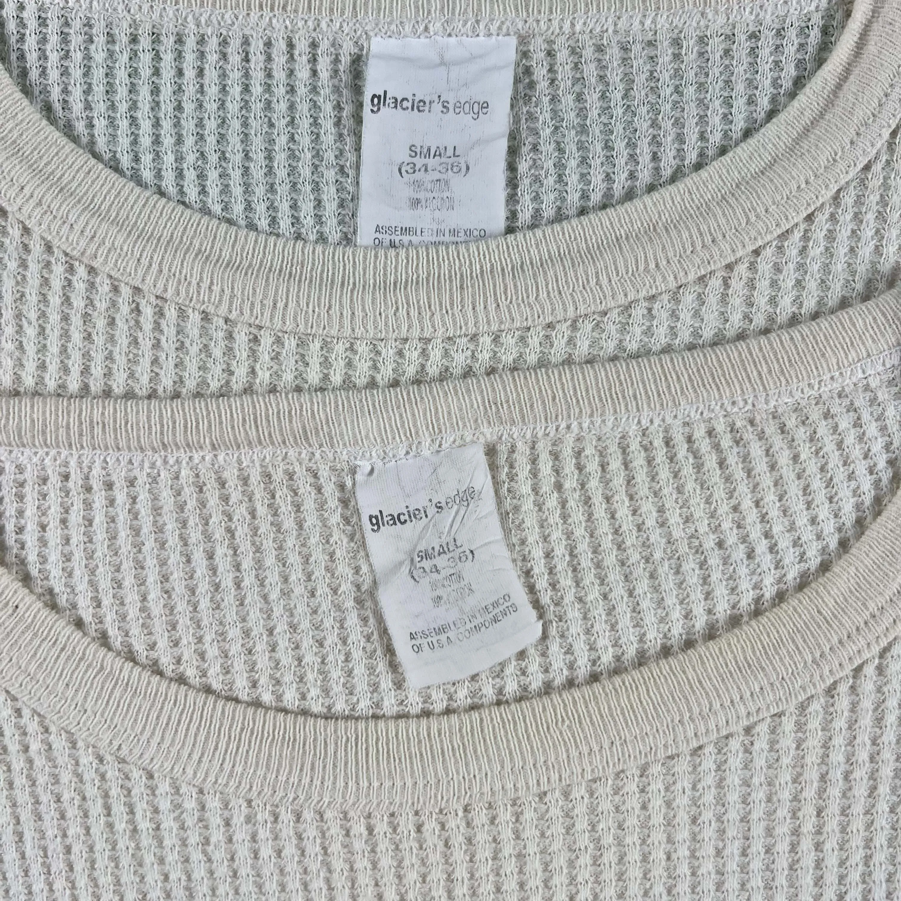 90s Short Sleeve Waffle Knit Thermals- 2 IN STOCK