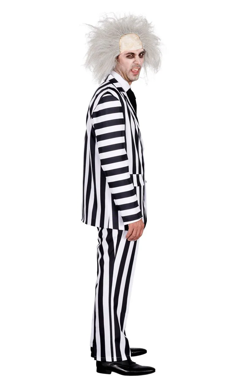 Adult Black and White Halloween Suit