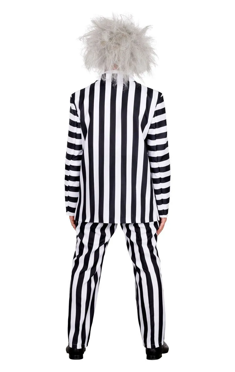Adult Black and White Halloween Suit