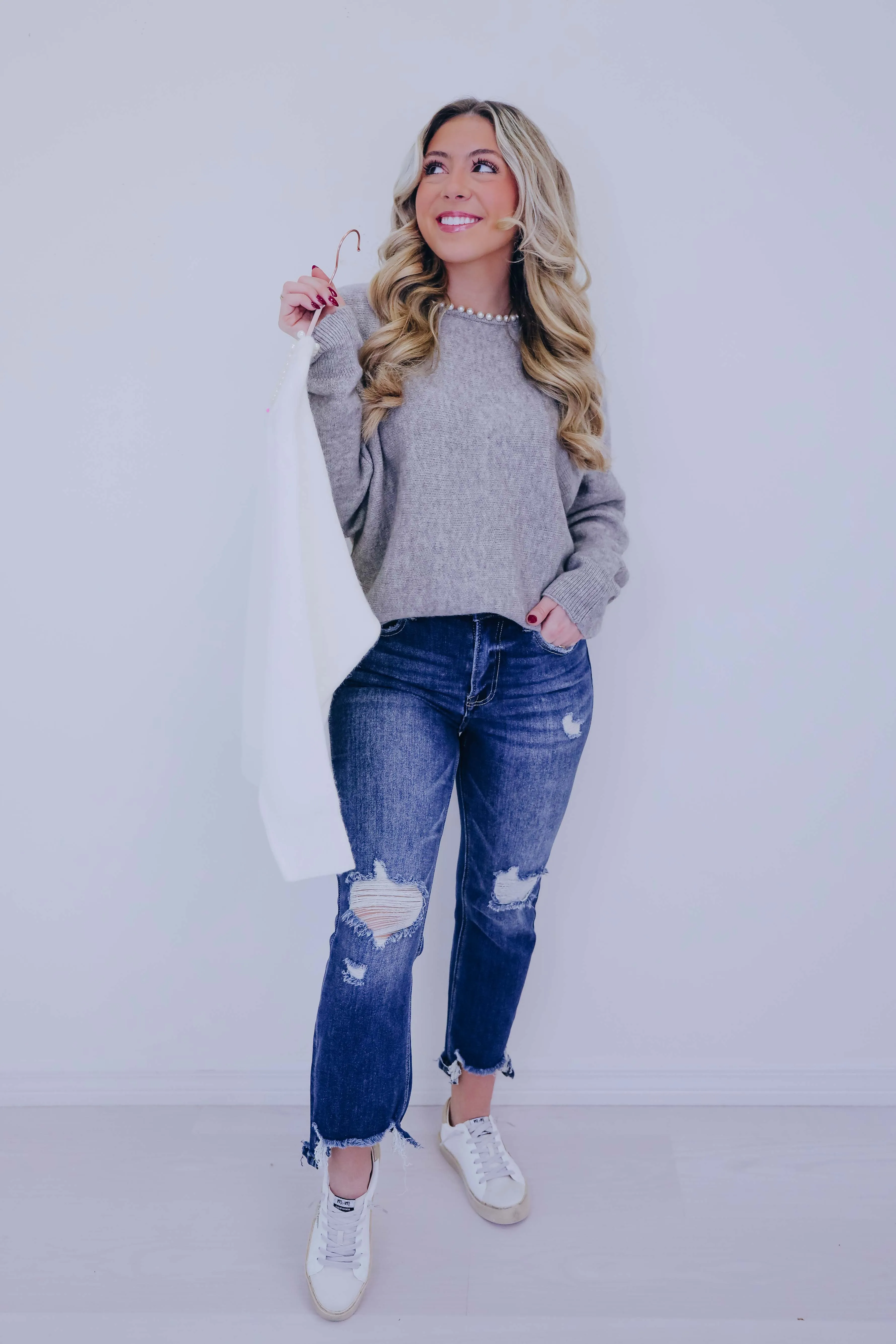Akoya Allure  Embellished Sweater- 2 Colors