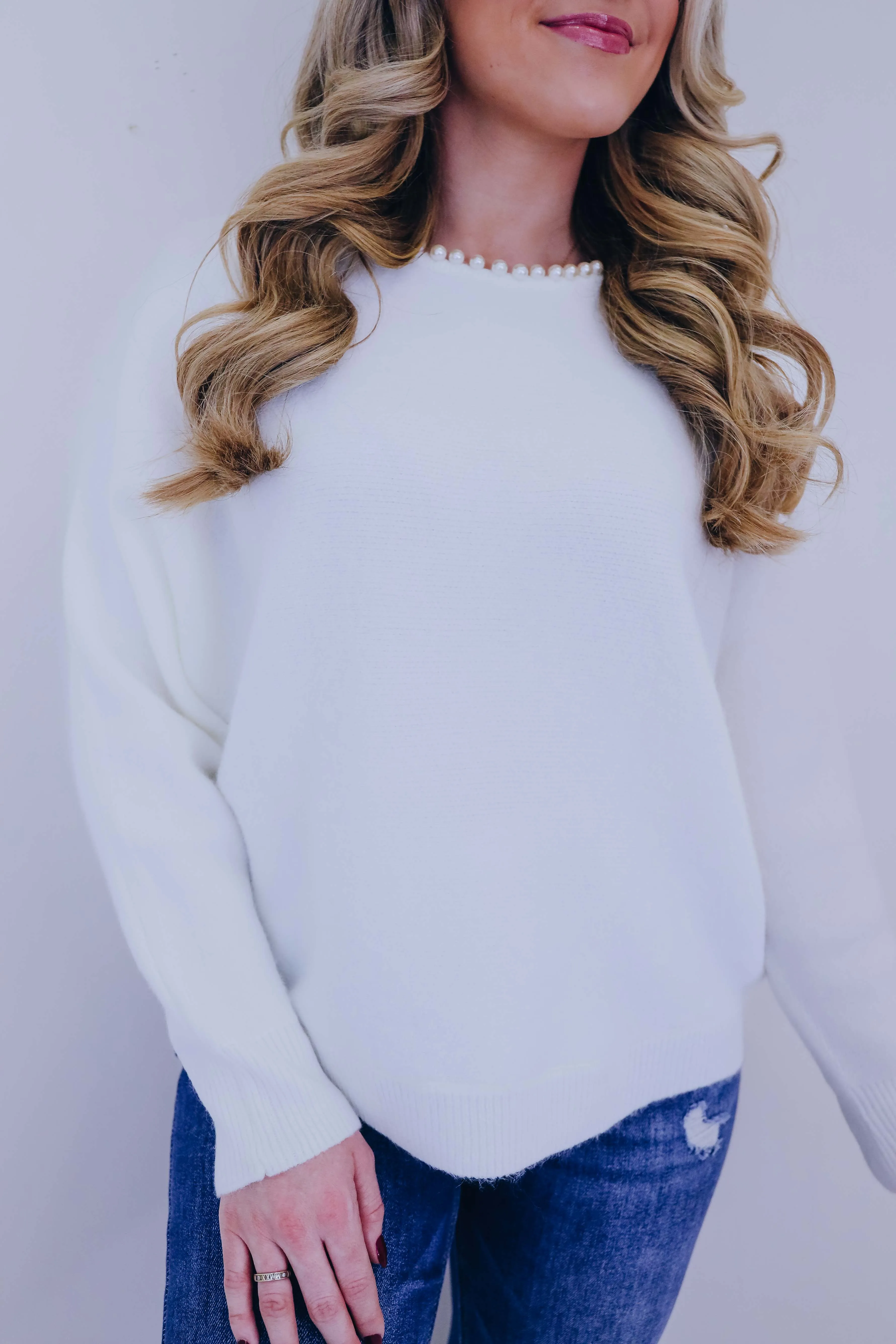 Akoya Allure  Embellished Sweater- 2 Colors