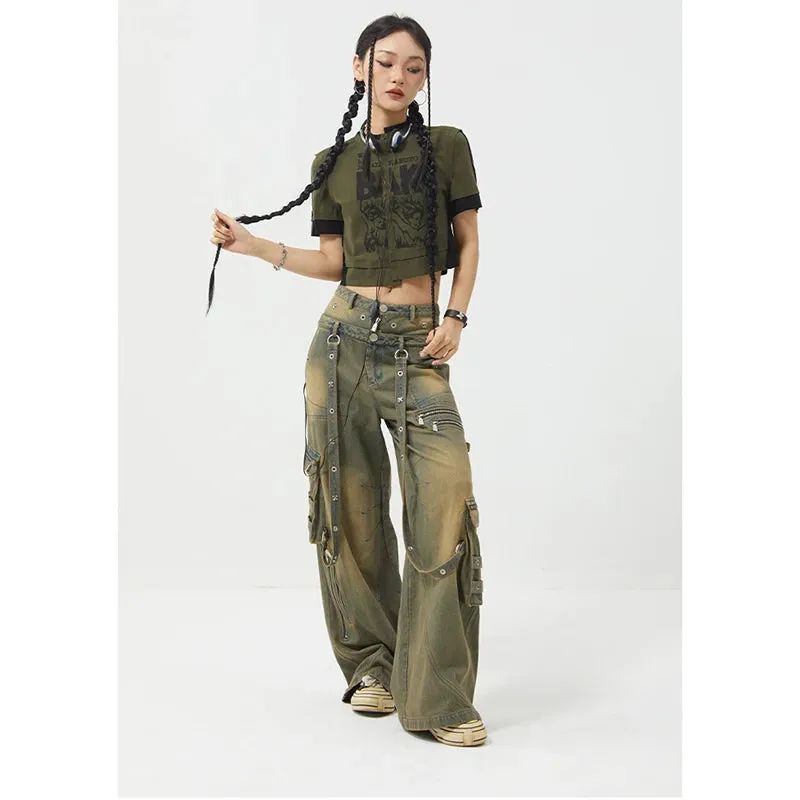 American Retro Hiphop Boyfriend Jeans