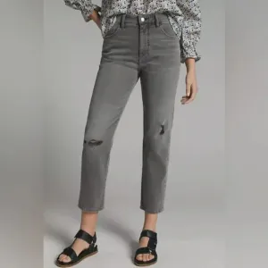 Anthro/Pilcro The Borrowed Boyfriend Gray Jeans