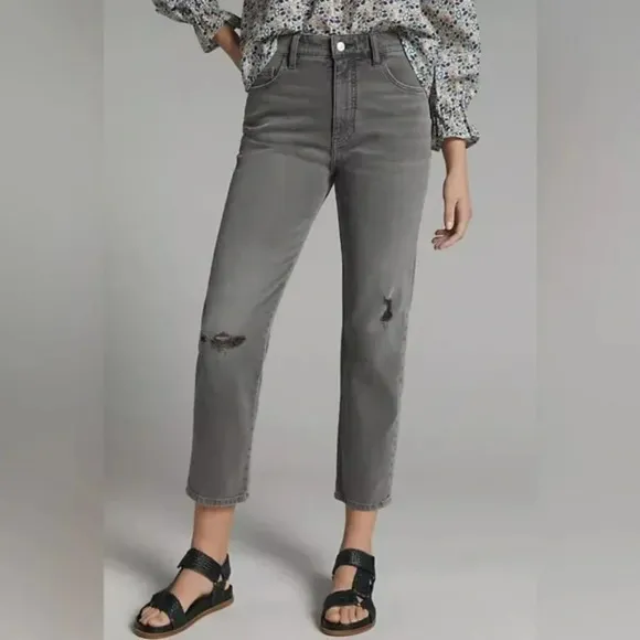 Anthro/Pilcro The Borrowed Boyfriend Gray Jeans