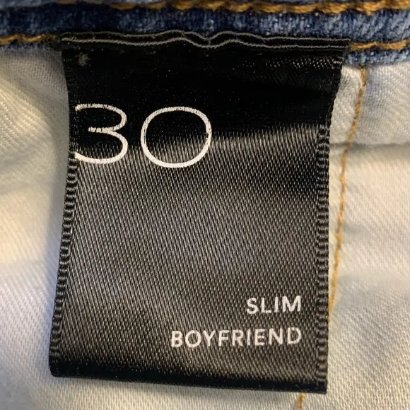 ANTHROPOLOGY PILCRO BOHO TAPESTRY TRIM JEANS SLIM BOYFRIEND SIZE 30