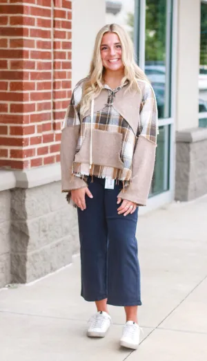 Around the Bonfire Plaid Hoodie