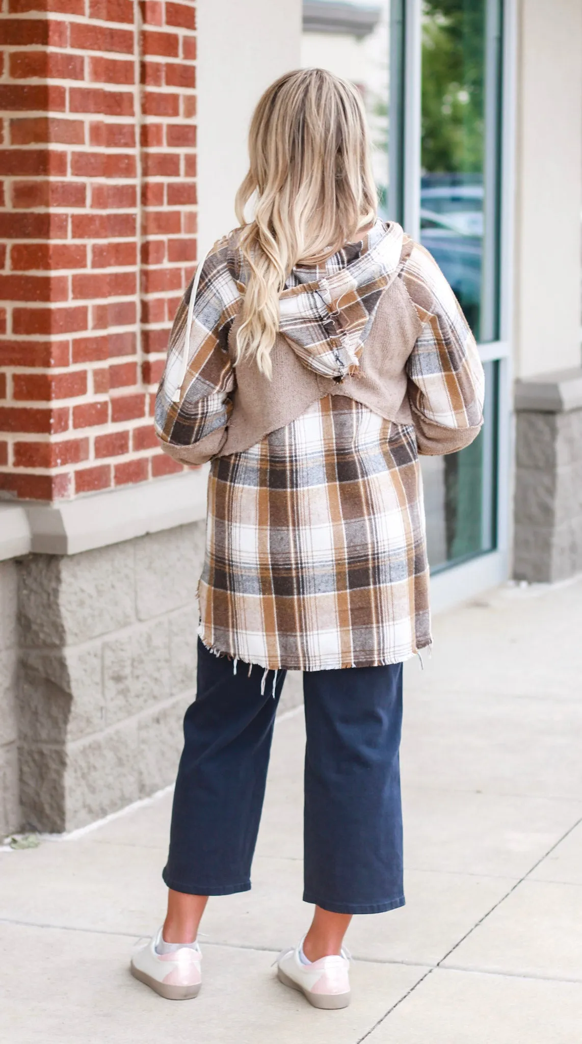 Around the Bonfire Plaid Hoodie