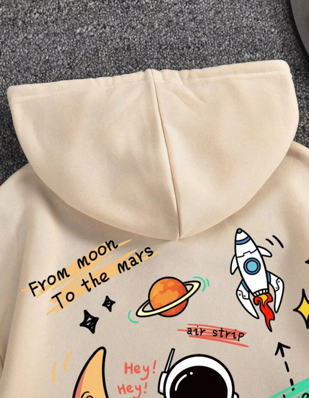 Astronaut And Alien printed hoodie
