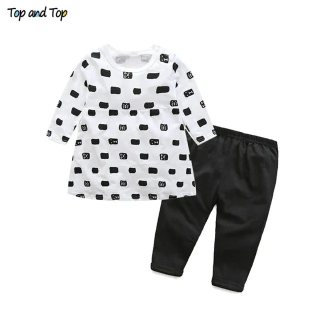 Baby Hooded Sweatshirt Striped Pants