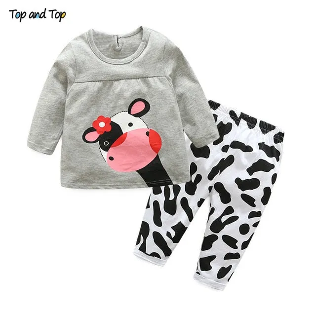 Baby Hooded Sweatshirt Striped Pants