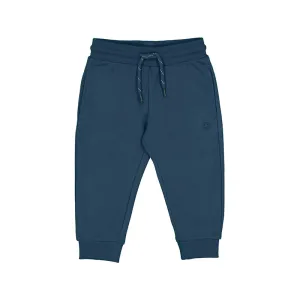Basic Cuffed Fleece Trousers-Blue 711