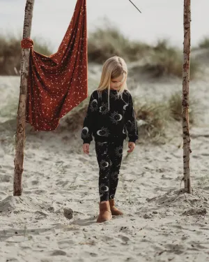 Black Celestial Print Leggings