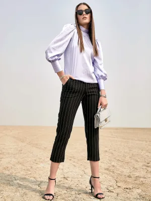 Black Striped Trousers
