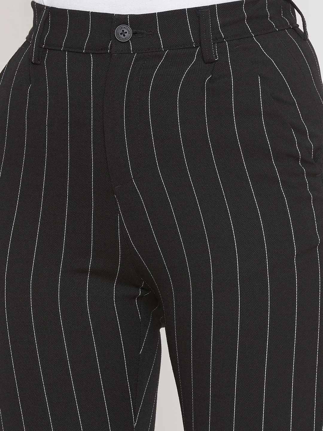 Black Striped Trousers