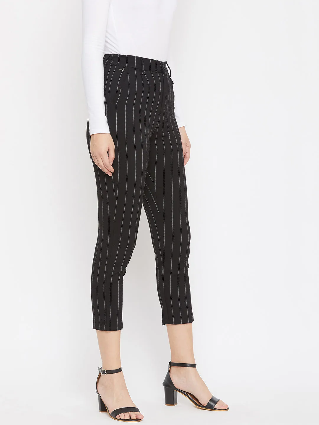Black Striped Trousers