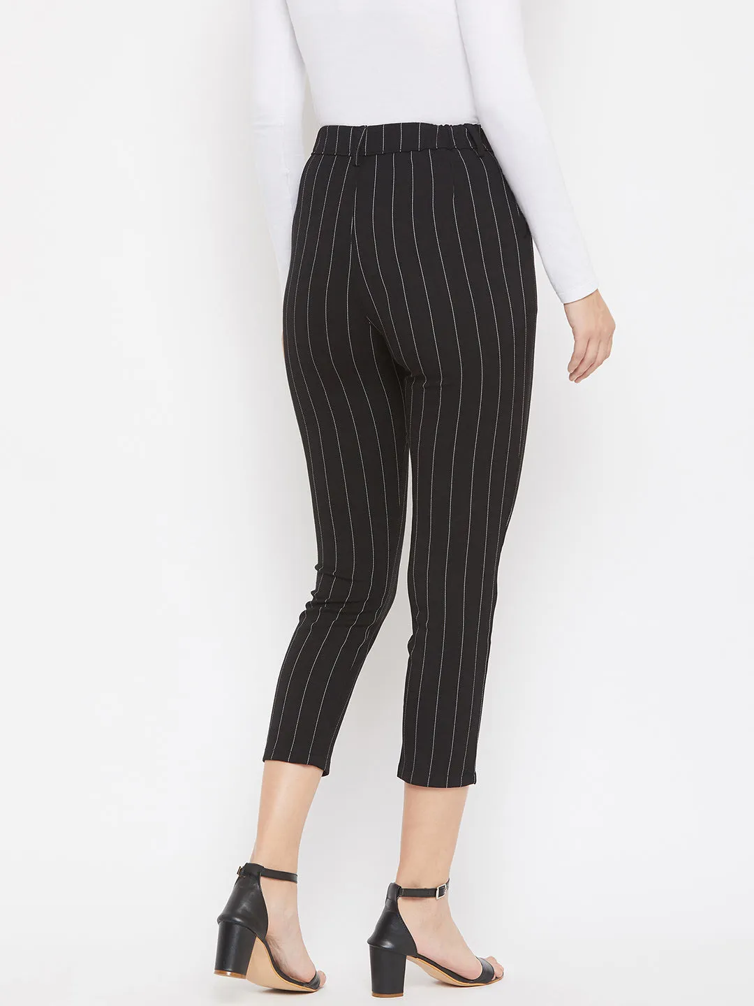 Black Striped Trousers