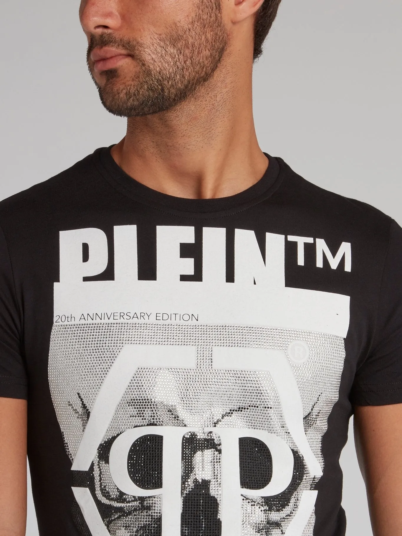 Black Studded Skull T-Shirt