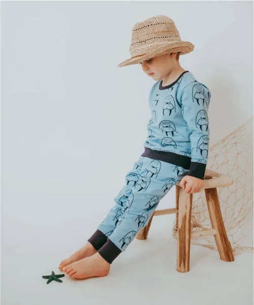Blue Walrus Print Joggers