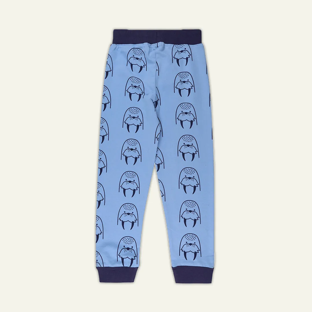 Blue Walrus Print Joggers