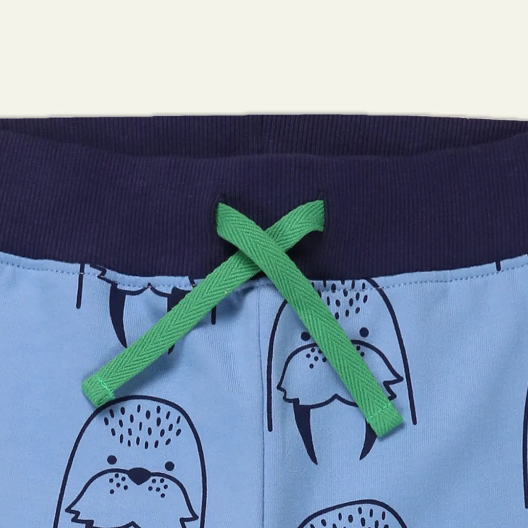 Blue Walrus Print Joggers