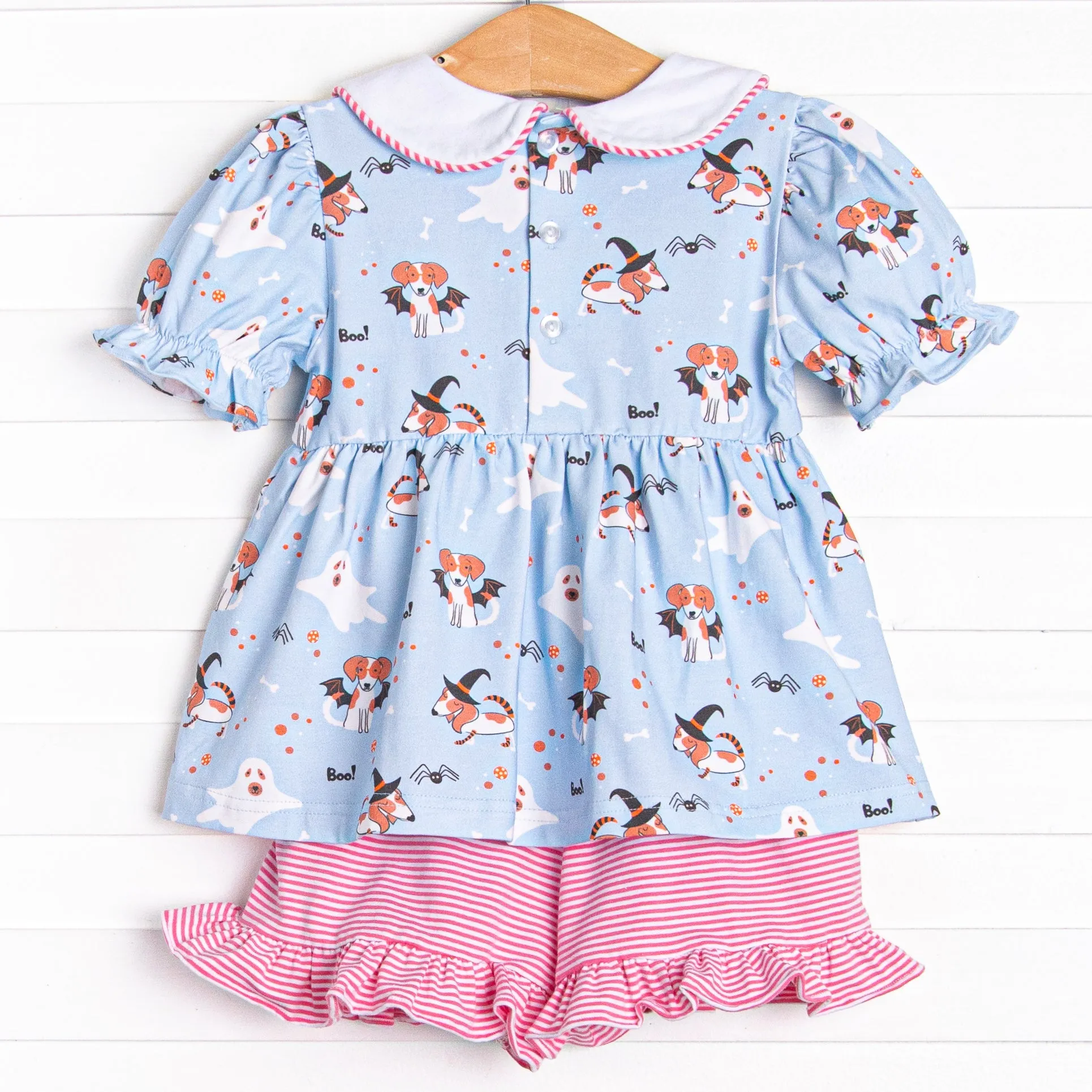 Boos and Barks Short Set, Blue