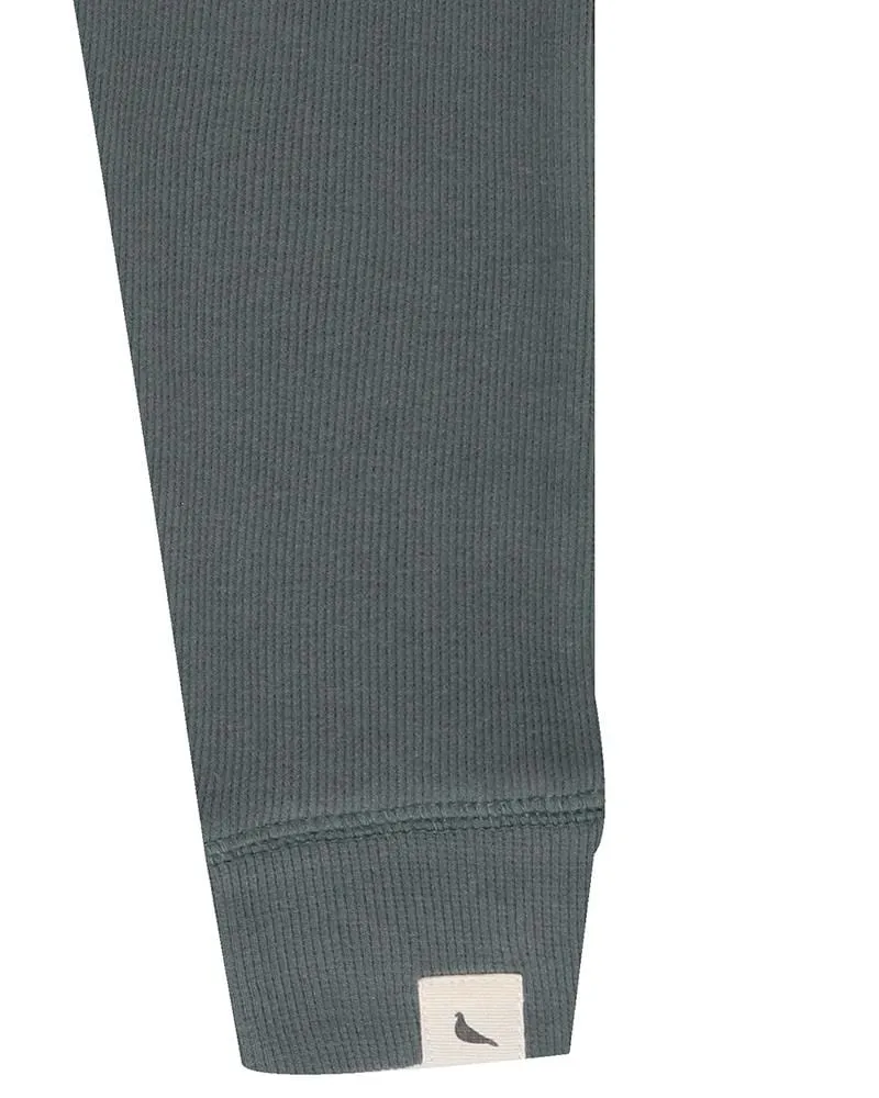 Bottle Green Rib Leggings