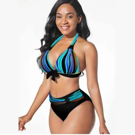 Bowtiful Striped 2-Piece Bikini Delight
