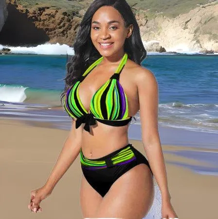 Bowtiful Striped 2-Piece Bikini Delight