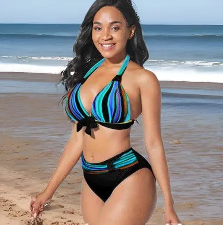 Bowtiful Striped 2-Piece Bikini Delight