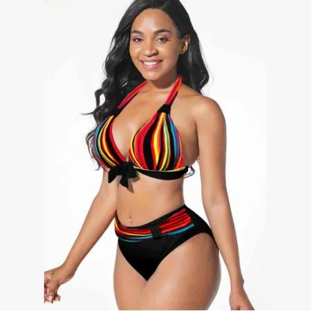 Bowtiful Striped 2-Piece Bikini Delight