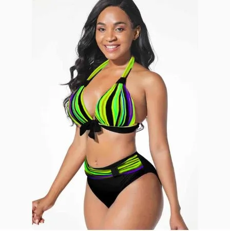 Bowtiful Striped 2-Piece Bikini Delight