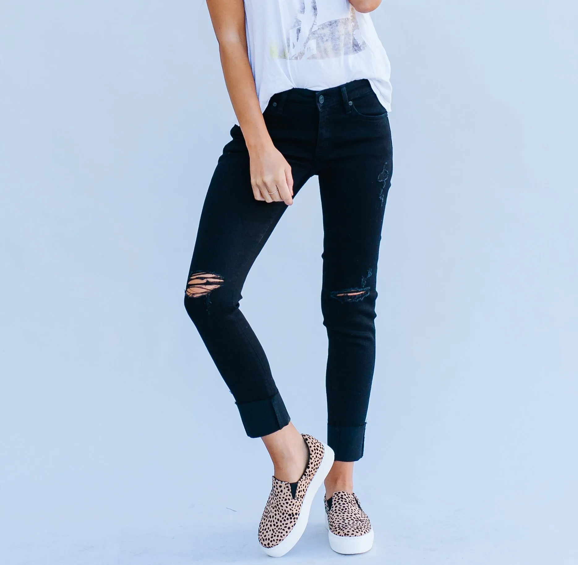 Boyfriend Kancan Jeans - Destroyed Black